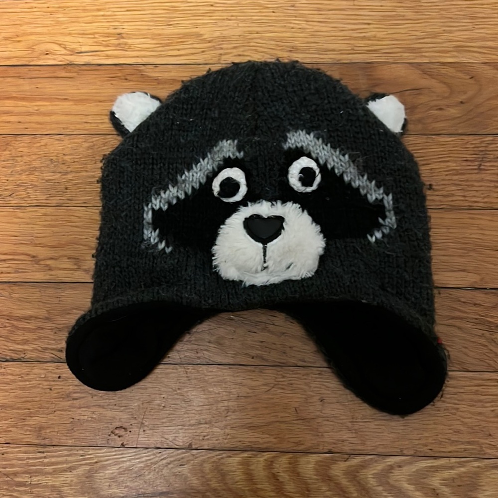 Raccoon winter hat